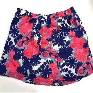 Lilly Pulitzer Blue and Pink Floral Skirt